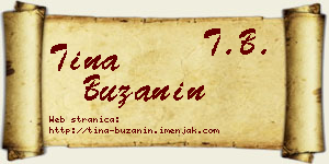 Tina Bužanin vizit kartica